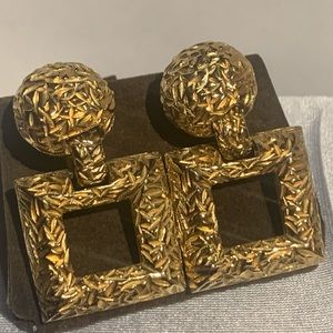 Vintage Gold Castlecliff Abstract Earrings.